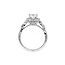 Diamond (0.10 ctw) sculpted setting w/ CZ ctr, 14k white gold 4.1 gr