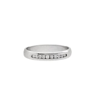 Diamond (0.20 ctw) channel set band, 14k white gold 2.6 gr