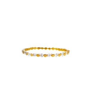 Diamond (0.12 ctw) bead stackable band 14k rose gold 0.7 gr