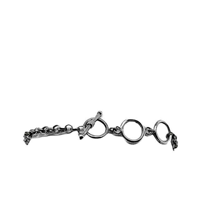 TQC RIBBON MEDICAL ALERT TOGGLE BRAC S/S ENAMEL (10/19)