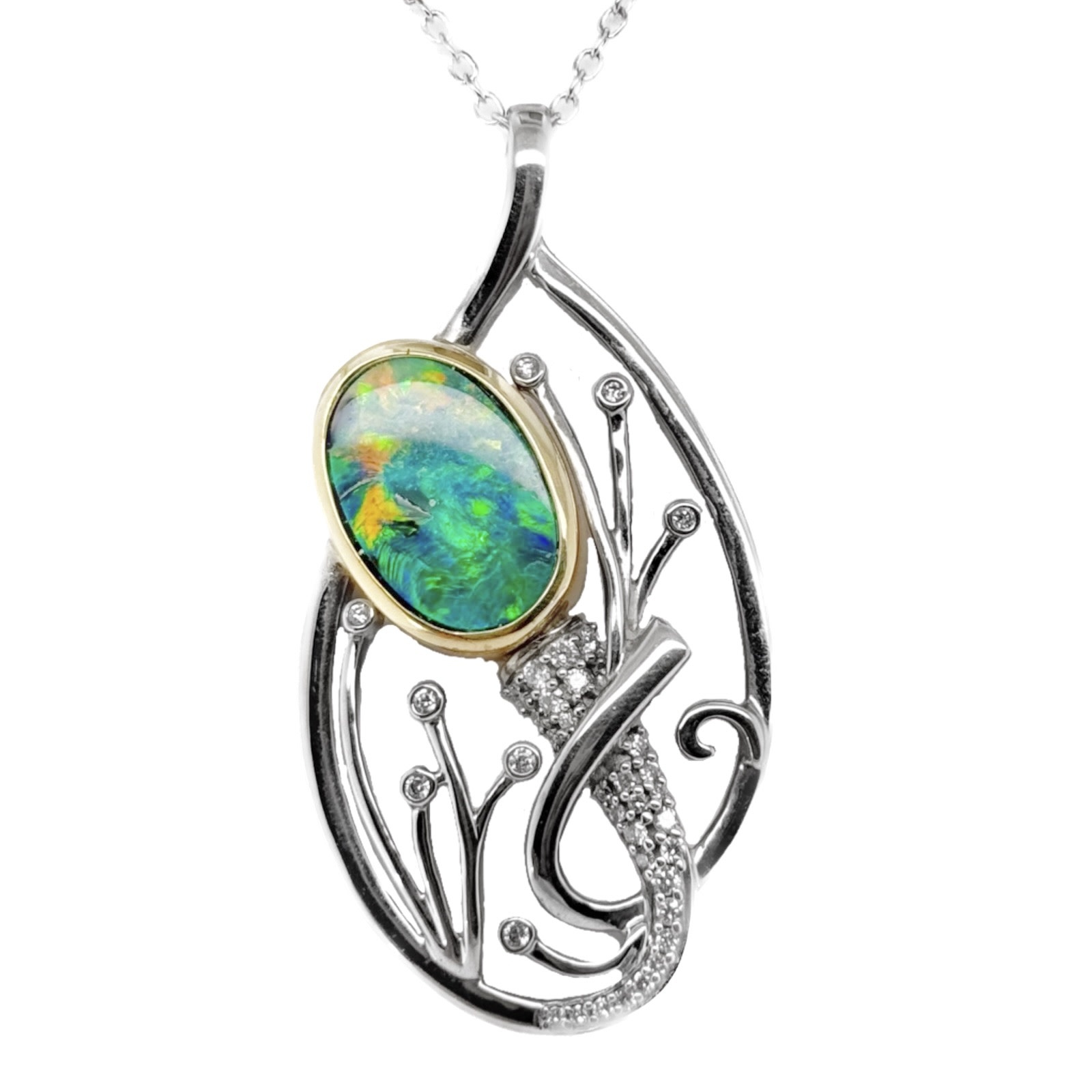 その他 FaB Opal Amulet cold tq-original-501ct-oval-black-