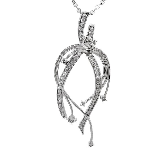 TQ Original diamond (0.50 ctw)  pendant 14k white gold