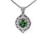TQ Original Blue-Green tourmaline and Diamond Pendant