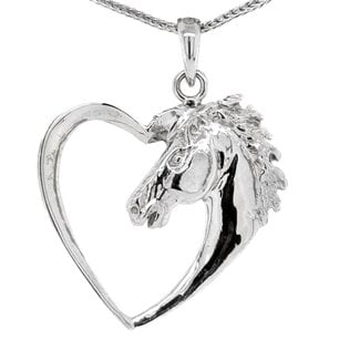 TQ Original horse heart pendant 14k white gold 4.2 gr