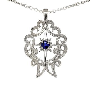 TQ Original Sapphire Compass pendant, sterling silver