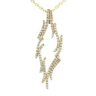 TQ Original diamond (1 ctw) pendant 14k yellow gold 3.3 gr