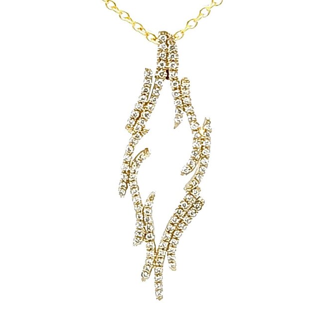 TQ Original diamond (1 ctw) pendant 14k yellow gold 3.3 gr
