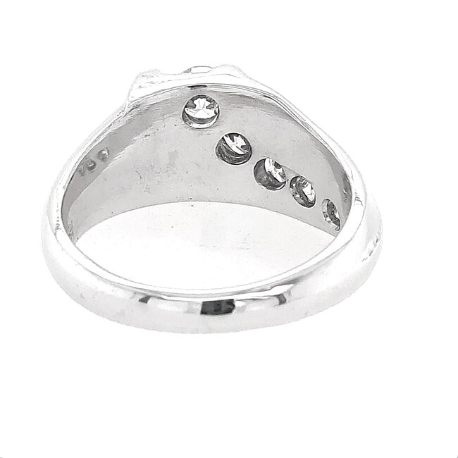 TQ Original diamond (1.0 ctw) journey ring 18k white gold 5.6 gr