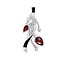 TQ Original garnet & diamond "Embrace" pendant, sterling silver