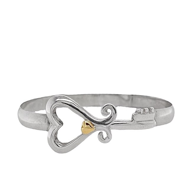 6mm Key to Her Heart Bangle, size 7"