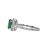 Emerald (1.12 ct) And Diamond  (0.30 ctw) Ring White Gold