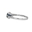 Sapphire (0.79 ctw) & diamond (0.10 ctw) bypass band 14k white gold 2.1 gr