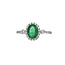 Emerald (1.12 ct) And Diamond  (0.30 ctw) Ring White Gold