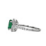Emerald (1.12 ct) And Diamond  (0.30 ctw) Ring White Gold