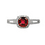 Pink tourmaline (1.05 ct) diamond (0.25 ctw) halo ring 14k white gold