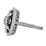Onyx and diamond (0.44ctw) ring, 14k white gold
