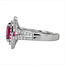 Rubelite, diamond, pink sapphire (2.92 ctw/2.1ctr) 14k white gold 5.2 gr