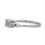 Pink kunzite and diamond ring 14k white gold