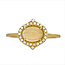 Opal (0.75ct) & diamond ring 14k yellow gold