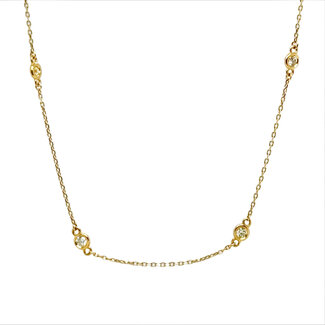 18" Diamond (0.50 ctw) by the yard necklace 14k yellow gold 13.3 gr