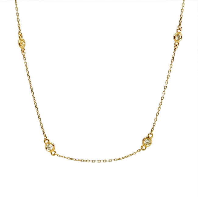 18" Diamond (0.50 ctw) by the yard necklace 14k yellow gold 13.3 gr