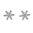 Diamond (0.07ctw) snowflake earrings, 14k white gold