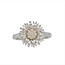 Diamond (0.10 ctw) sunflower ring 14k white & yellow gold