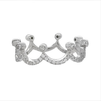 Diamond(0.30ctw) magnetic stack ring, 14k white gold 2.3 gr
