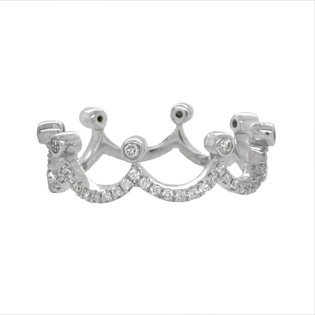 Diamond(0.30ctw) magnetic stack ring, 14k white gold 2.3 gr