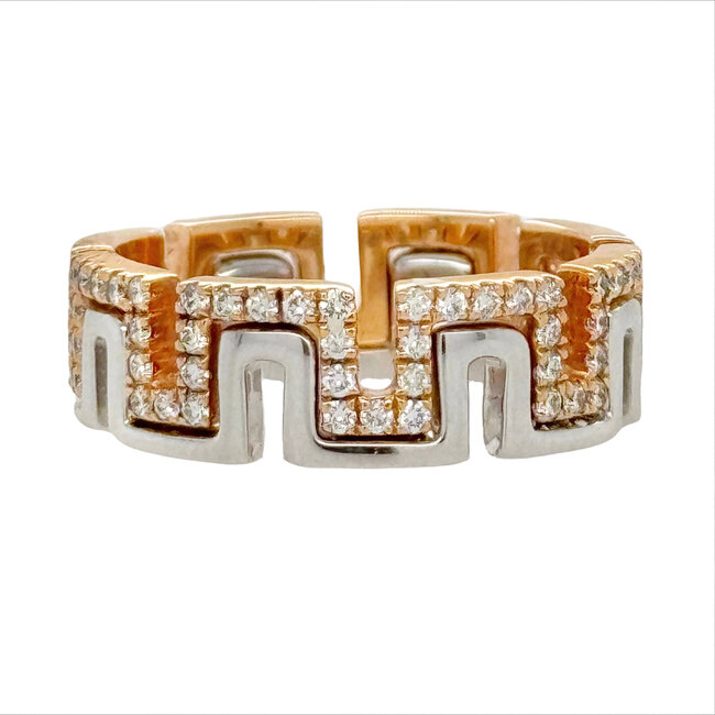 Diamond(5/8cttw) magnetic band, 14k rose gold 3.1 gr