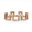 Diamond(5/8cttw) magnetic band, 14k rose gold 3.1 gr