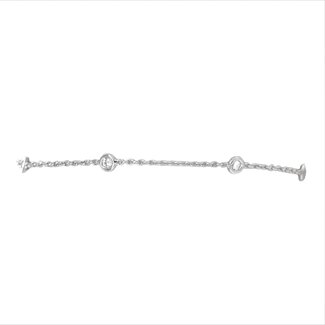 7" Diamond (0.25 ctw) by the yard bracelet 14k white gold 1.2 gr