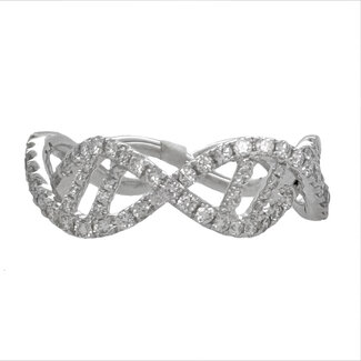 Diamond (0.61 ctw) twist ring 14k white gold