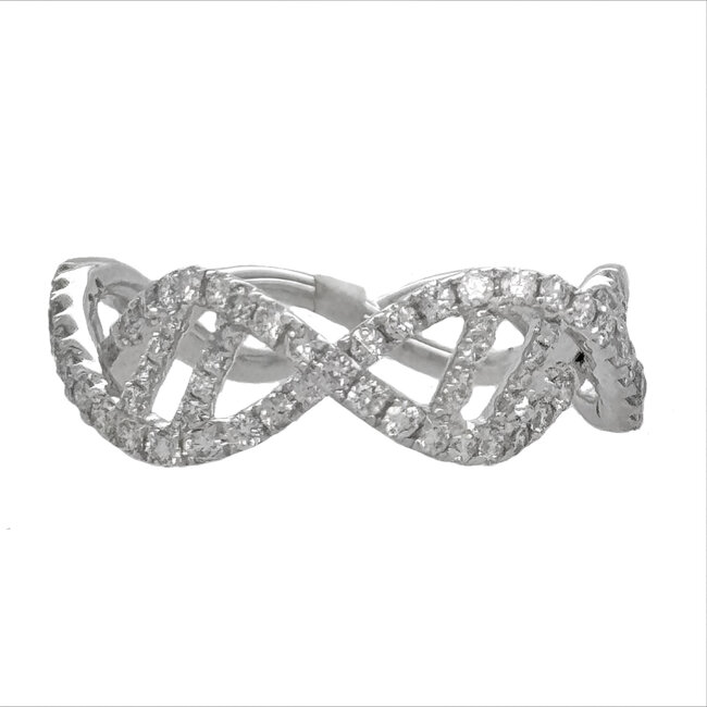 Diamond (0.61 ctw) twist ring 14k white gold