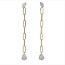 Diamond (0.41 ctw) pear cluster paperclip dangle 14k yellow gold 1.9 gr