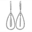 Diamond (1.88ctw) drop dangle earrings 14k white gold 8.1gr
