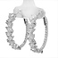 Diamond (3.35 ctw) pear shape hoop earrings 14k white gold