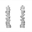 Diamond (3.35 ctw) pear shape hoop earrings 14k white gold