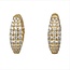 Diamond (1.0 ctw) 3 row hoop earrings 14k yellow gold