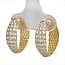 Diamond (1.0 ctw) 3 row hoop earrings 14k yellow gold