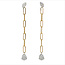 Diamond (0.41 ctw) pear cluster paperclip dangle 14k yellow gold 1.9 gr