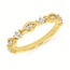 Diamond (0.17 ctw) round/marquise band 14k yellow gold 2.5 gr