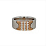 Diamond Puzzle Piece Men's band 14k rose & white gold