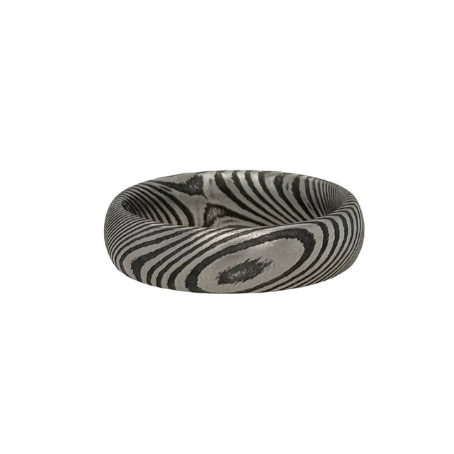 6mm Damascus Steel dome polished band