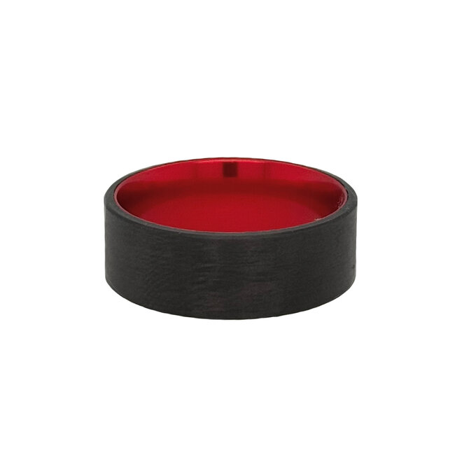 8mm carbon fiber flat natural w/red anodized sleeve SZ 10