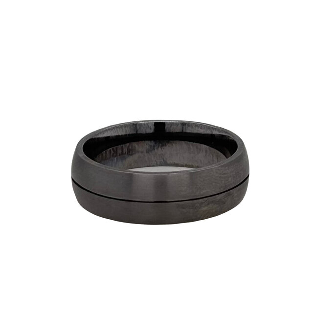 Tantalum crystalline finish band, size 10