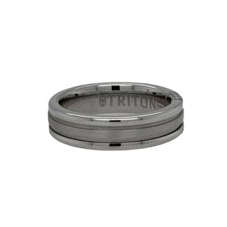 Titanium round edge  band, size 10