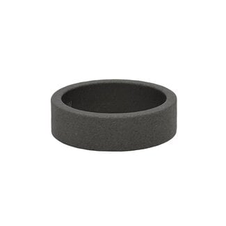 Tungsten grey carbide sandblast finish, size 10