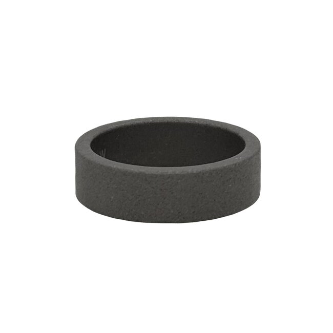 Tungsten grey carbide sandblast finish, size 10
