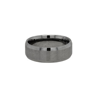 8mm tungsten bevel satin finish center & high polish edges sz 11